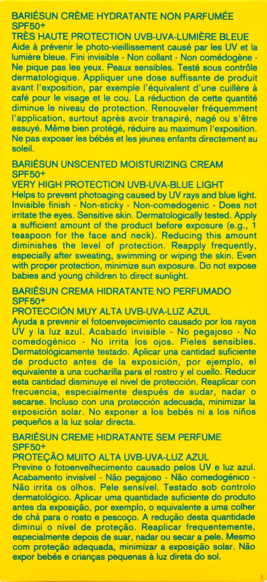 Uriage BARIESUN Unscented Cream SPF50+ 50ml
