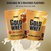 Weider Gold Whey Protein, Vanilla, Natural Protein Source, 24g of Protein Per Serving, 500g