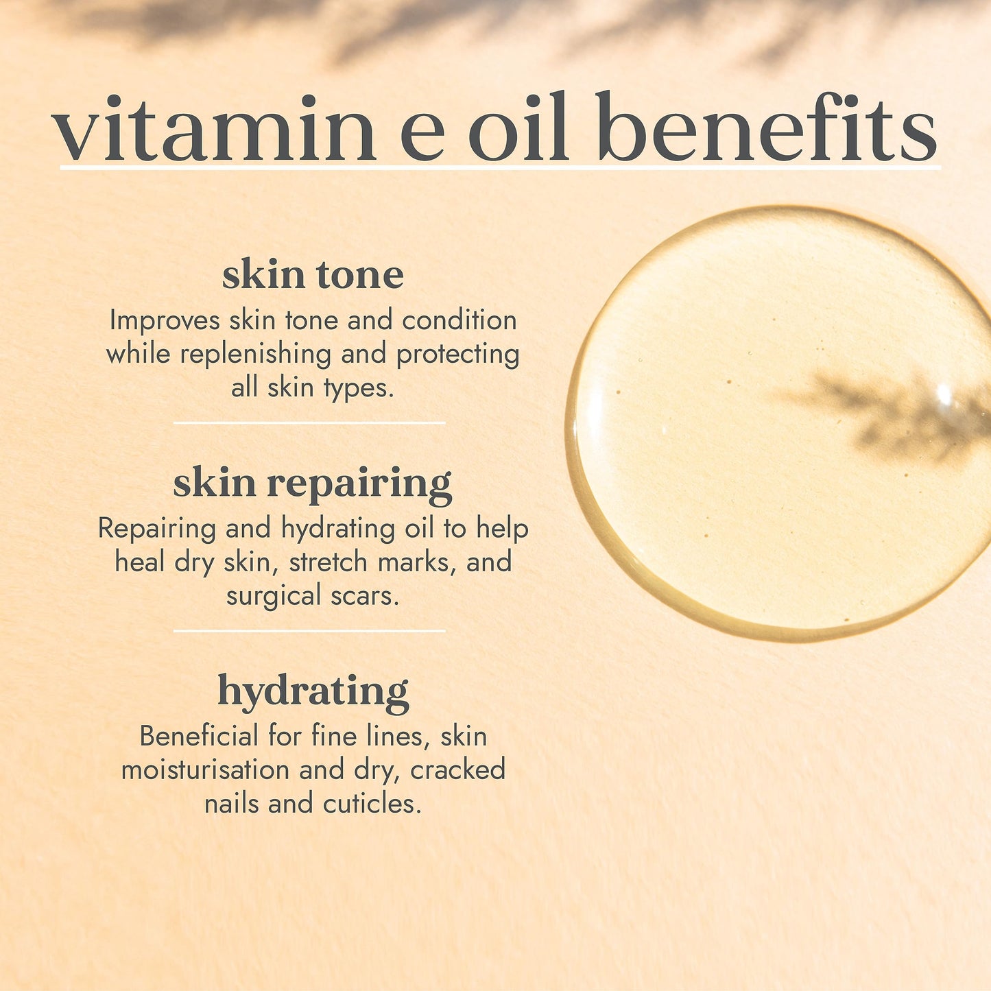 Fushi Really Good Vitamin E Skin Oil 50ml, 30000IU/G |Best for Skin soothing, Dry Skin, Wrinkles, Uneven Skin Tone, Scars | Plant Derived. Vegan. Made in the UK