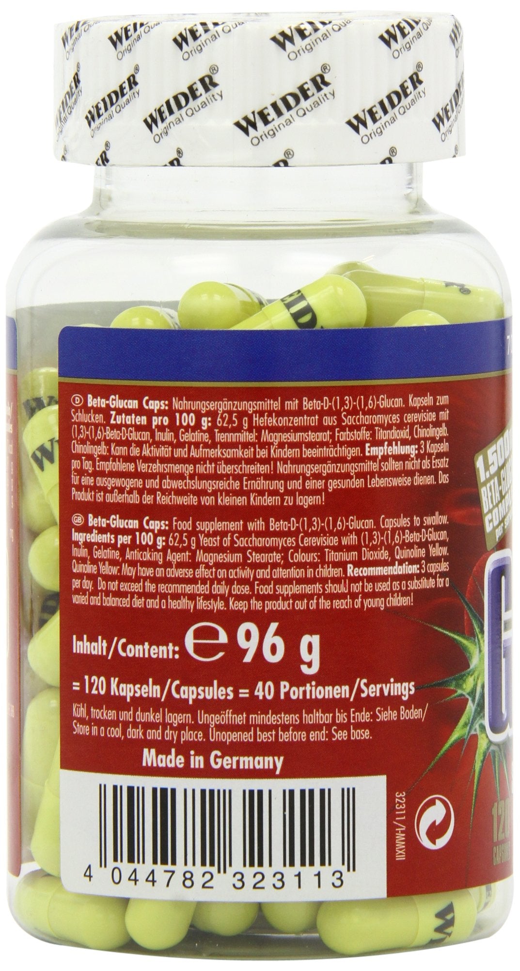 Weider Beta-Glucan, 120 Capsules