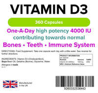 Vitamin D3 4000iu Capsules 360 Pack