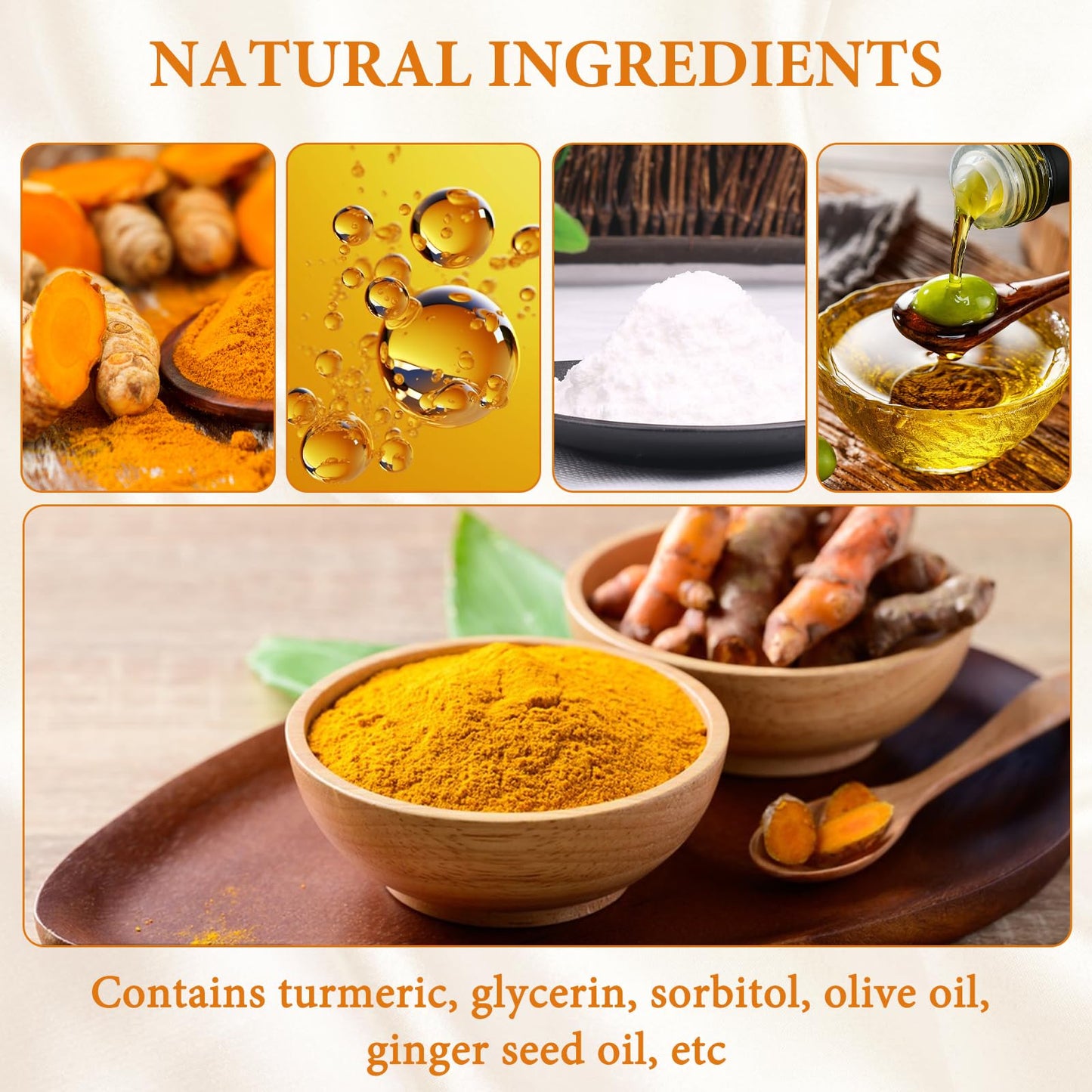 Nadiaen Turmeric Soap Handmade Turmeric Granular Soap Bar for Acne and Dark Spots Turmeric Soap for Face Natural Organic Turmeric Soap for Face & Body Deep Cleaning Moisturizing Erase Fine Lines Firm Pore