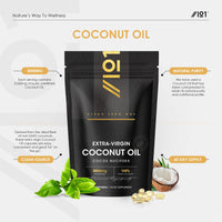 Coconut Oil Capsules 3000mg – 180 Softgels – Cold Pressed Extra Virgin Coconut Oil – Resealable and Recyclable Pouch by Alpha01