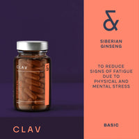 CLAV Siberian Ginseng Extract - 900mg Eleutherococcus Root Powder - Reduction of Tiredness & Fatigue - 60 Ginseng Capsules - Vegan - Made in Germany