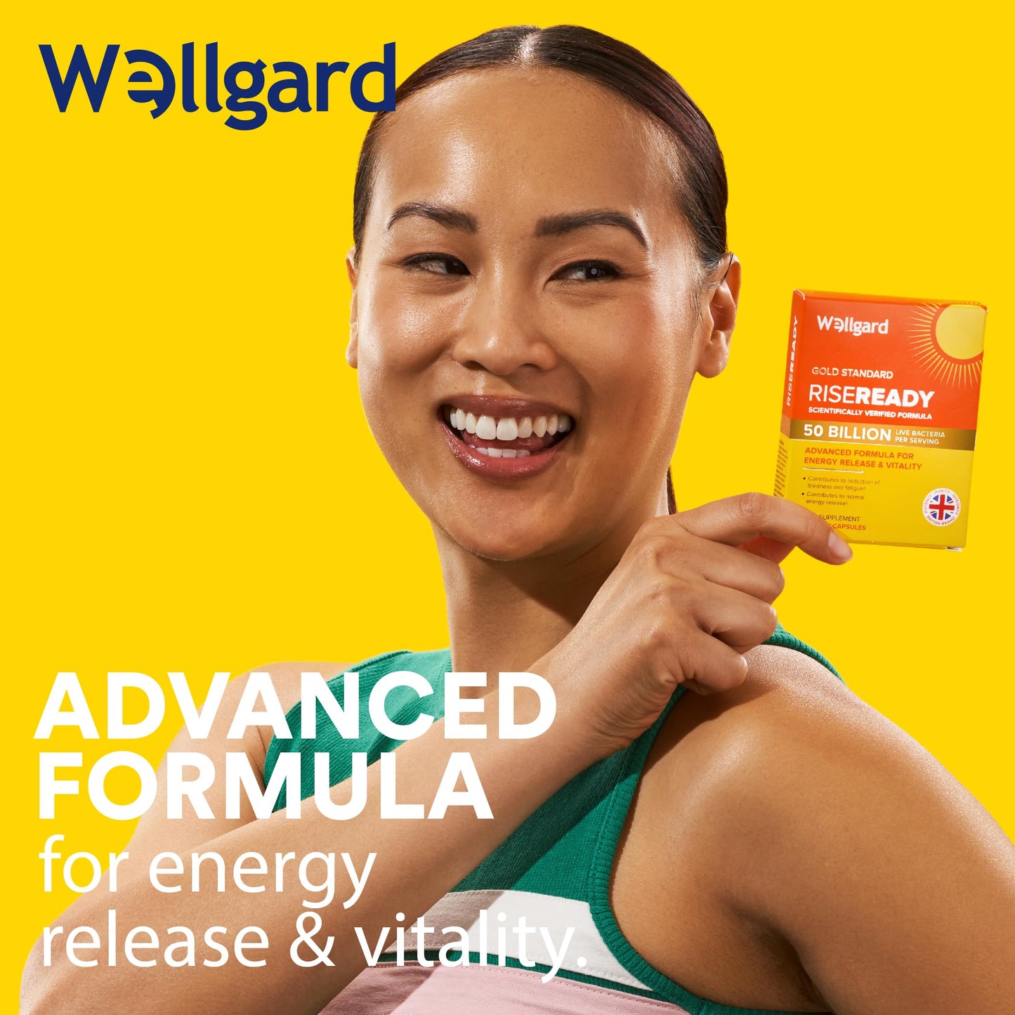 Wellgard Rise Ready – Advanced Formula for Energy Release & Vitality, 30 Vegan Capsules