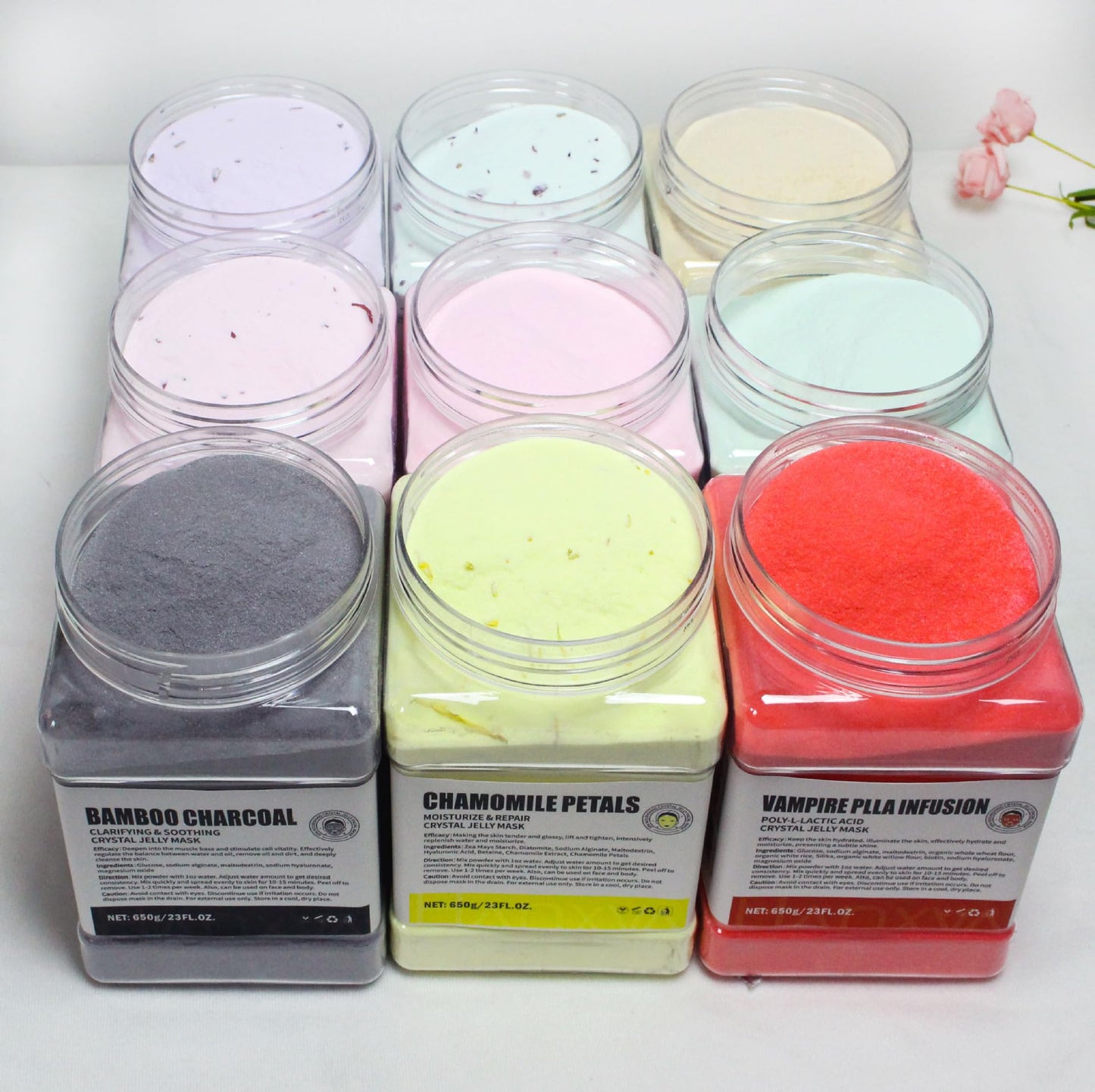 ChicNana Jelly Face Mask Peel Off Powder 650g Moisturizing and Hydrating Repair and Smooth Skin Care for Home Salon Spa (Hyaluronic Acid)