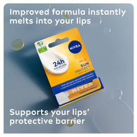 NIVEA Sun Protect Caring Lip Balm (4.8g), Lip Balm with Shea Butter and SPF 30, Protects Against UVA/UVB Rays with 24H Moisture, Lip Care