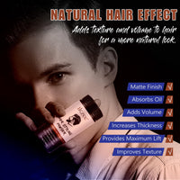 PLOBRT Hair Styling Powder for Men, 2 PCS Hair Texture Powder, Natural Look Mens Styling Powder- Matte Texture Long-lasting Hold- Easy to Apply, non-greasy