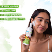 MAMAEARTH Mamaearth Ubtan Foaming Face Wash with Brush with Turmeric & Saffron for Tan Removal CLEAR 150 ml (Pack of 1)