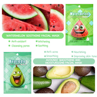 Asheyya 7 Pcs Kids Face Masks, Hydrating Nourishing Fruit Face Mask for Girls for All Skin Types