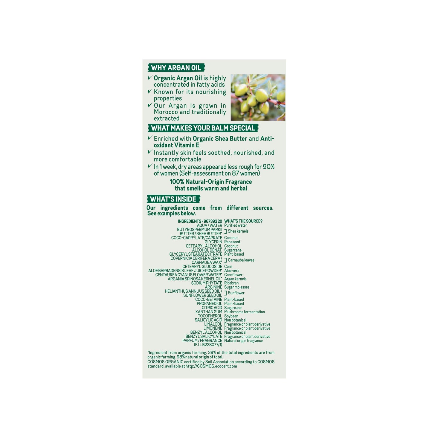 Garnier Organic Argan Multi Use Rescue Balm for Face, Body and Hands, Instantly Nourishes and Soothes Dry Hands & Dry Patches 50 ml