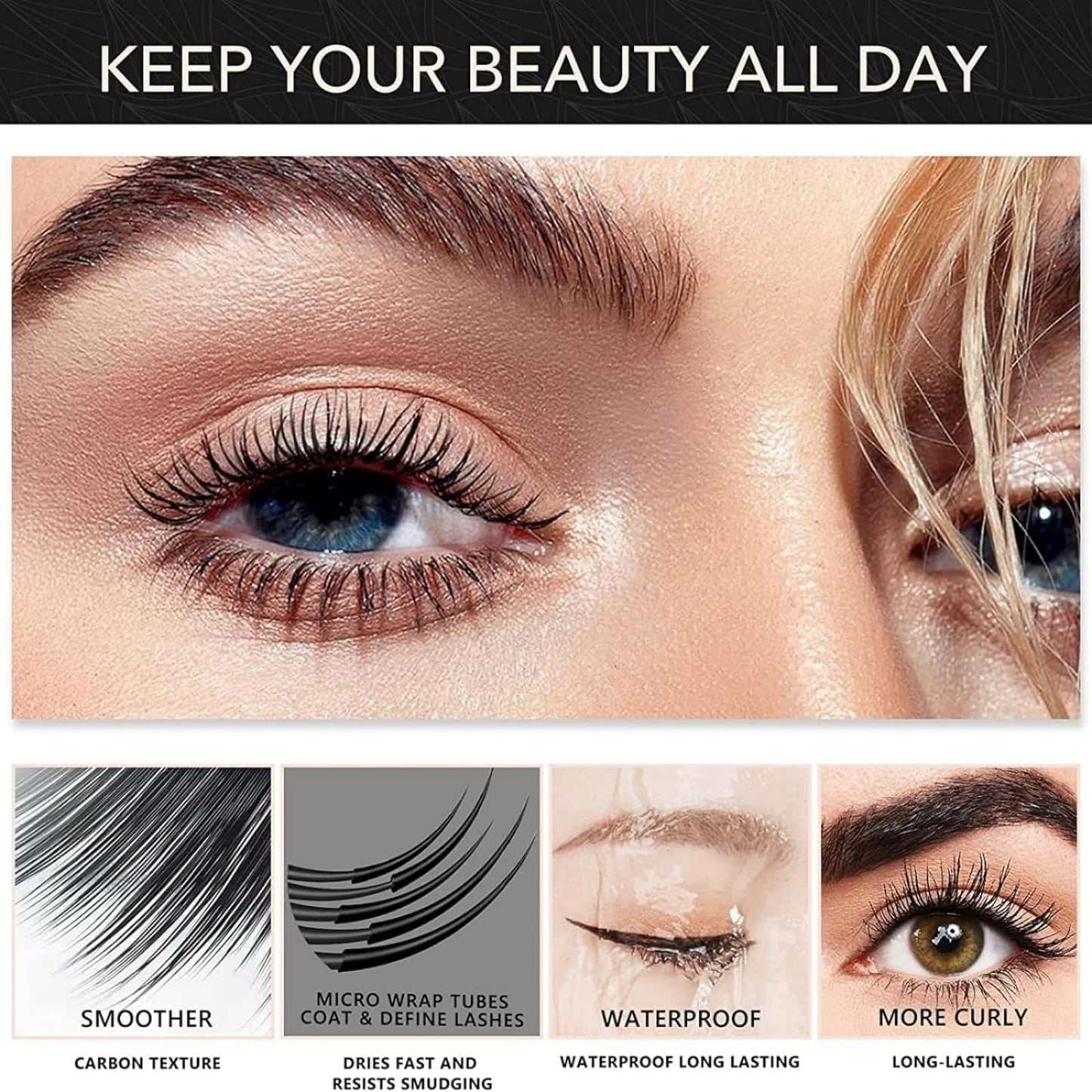 B/ubble Mascara,Mascara Waterproof,Volume and Length Formula for Bold,Waterproof Long-Lasting Ma/scara,M/ascara Black,Tubing M/ascara,Eyelash Primer,Prime Lash Ma/scara for Mature Ladies,Lash Tint