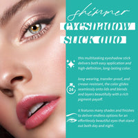 KIMUSE 6PCS Shimmer Cream Eyeshadow Stick,Brightener Eyeshadow Pencil Crayon,Waterproof Eye Shadow Stick Sets with Crease-proof, Smudge-proof and Long Lasting Eye Shadow Make Up