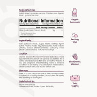 ALPHA01 Prebiotic Fibre Gummies - 3g - Chicory Root Inulin, BlackBerry, Strawberry & Peach Flavour - Kosher, Halal - 60 Vegan Gummies.