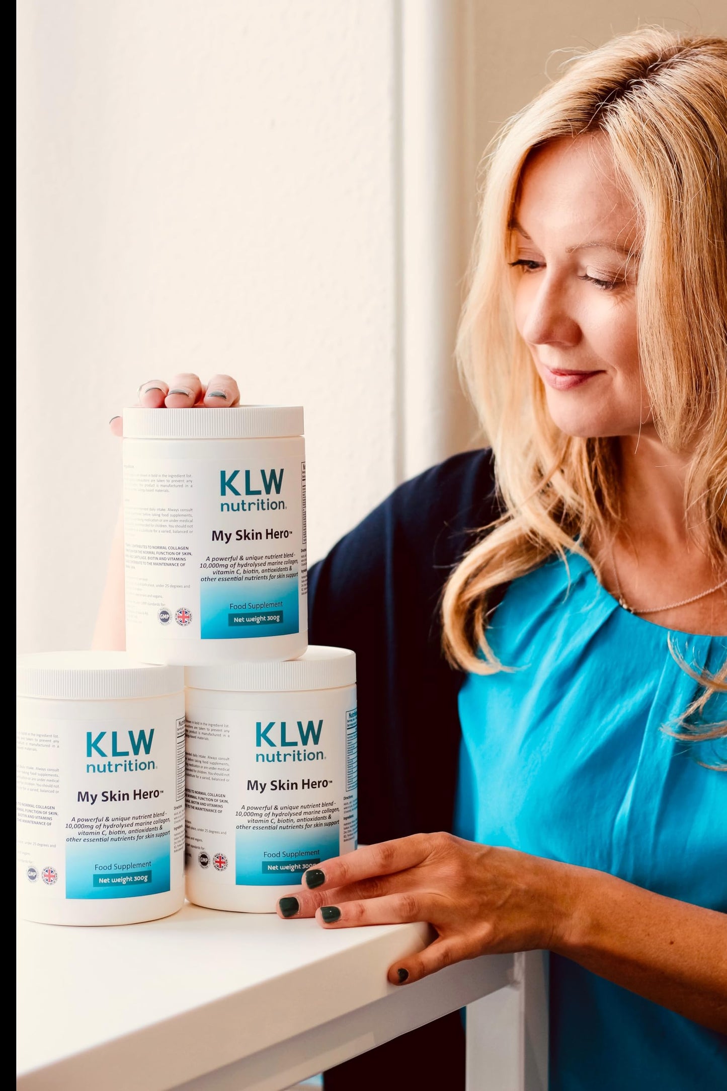 KLW Nutrition Marine Collagen Powder 10,000mg - with Vitamin C, Zinc, Biotin, Hyaluronic Acid - No fillers, sweeteners or additives - Healthy Skin & Joints - Formulated by an Award-Winning Nutritionist