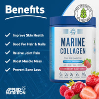 Applied Nutrition Marine Collagen Powder - Hydrolysed Collagen Protein, Healthy Skin, Hair, Nails (Strawberry & Raspberry) (300g - 25 Servings)