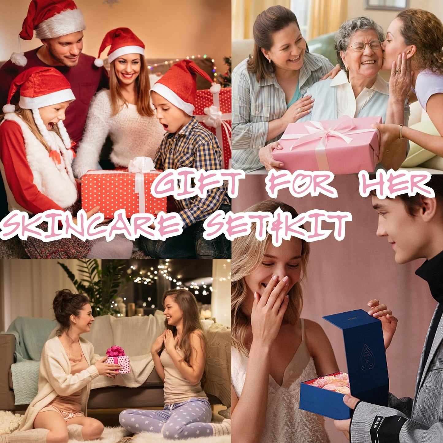 Sakura Skin Care Sets & Kits - Christmas Skincare Set for Teenage Girls Gifts - Sakura Pamper Gifts for Women - Facial Kit with Cleanser, Serum, Cream, Lip Mask, Mud Mask, Sunscreen