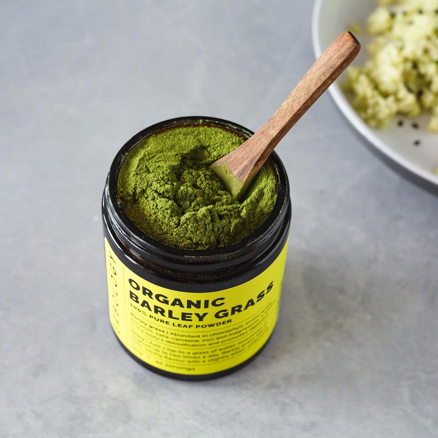 Erbology Organic Barley Grass Powder 90g - 45 Servings - Body Cleansing and Gut Health Support - Rich in Chlorophyll, Iron and Magnesium - Sustainably Sourced in Europe - Vegan - GMO-Free