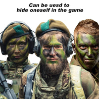 Fankayi 3 Color Camo Face Paint,Army Face Paint,Long Lasting Paint,Face Paint Palette,Waterproof Face Paint,Camouflage Makeup for Face,Suitable for Military Training & Outdoor Survival (Black/Brown/Green)