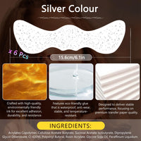 AmiCera Glitter Freckles Face Tattoo, 6 Pcs Face Glitter Freckles Gold for Kids Women, Fake Sparkle Temporary Tattoos Stickers for Girls and Adults Festival Makeup Accessories Face Decor, Silver