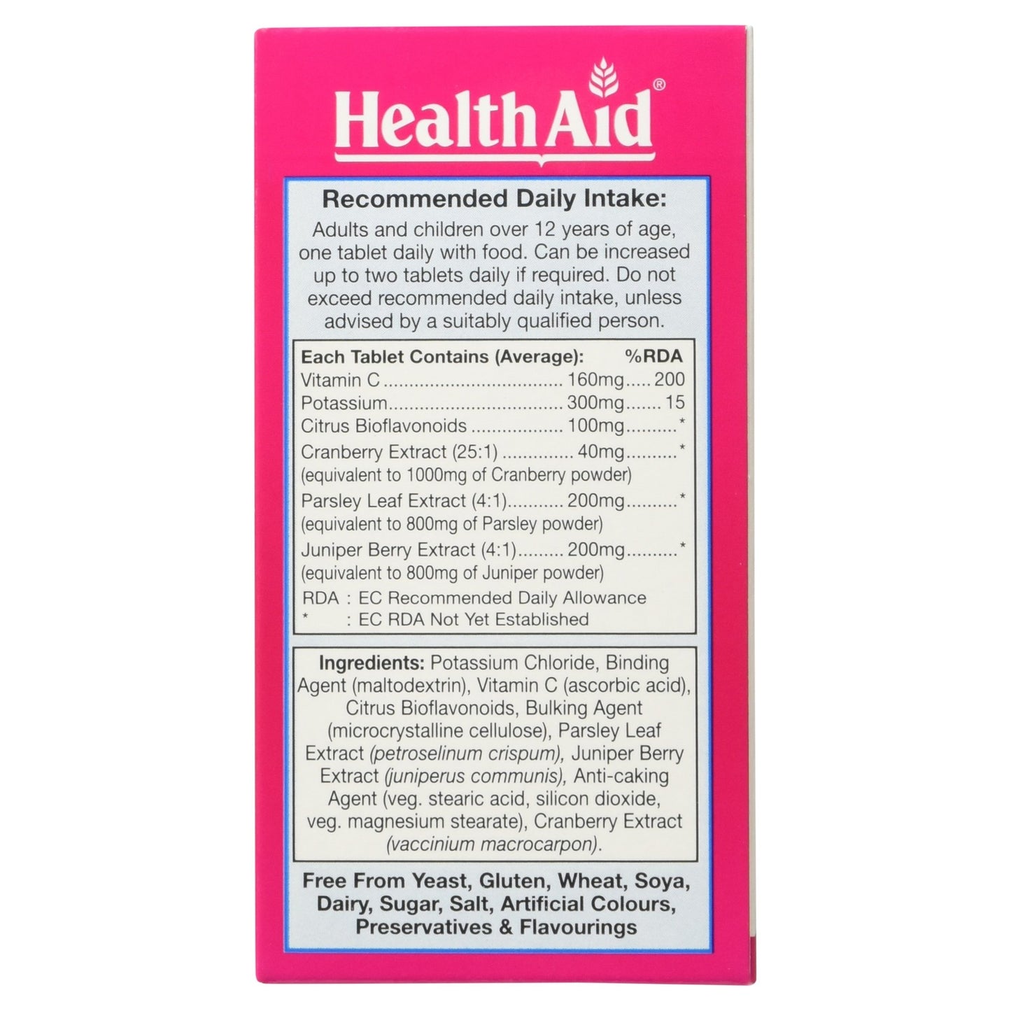 HealthAid CystiCare 60 Tablets Vegan