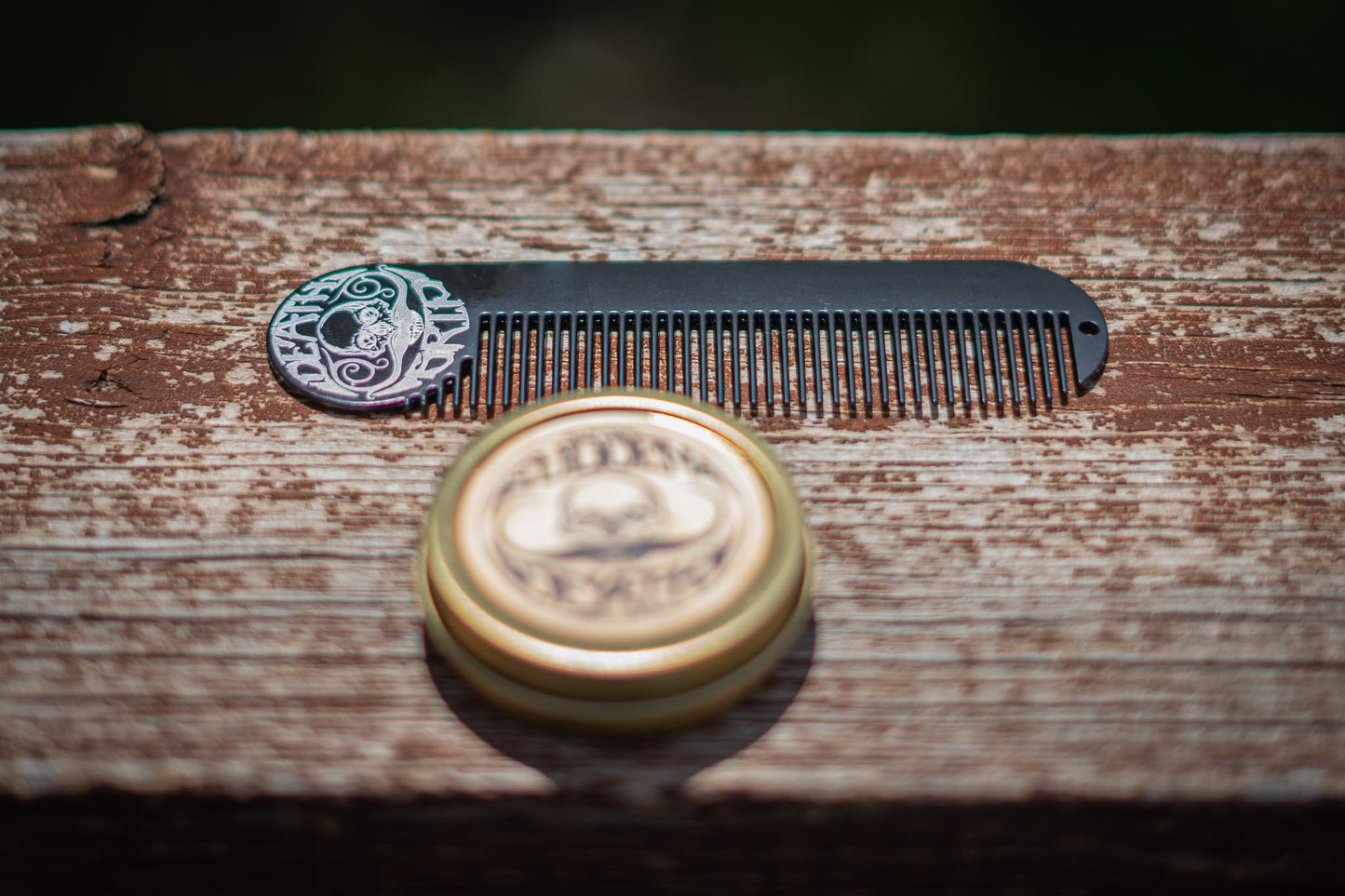 Hair Comb Death Grip 5" x 1.25" Keychain Comb | Fine Tooth Black Powder Coated Stainless Steel For Hair Styling & Beard & Moustache Grooming For Men