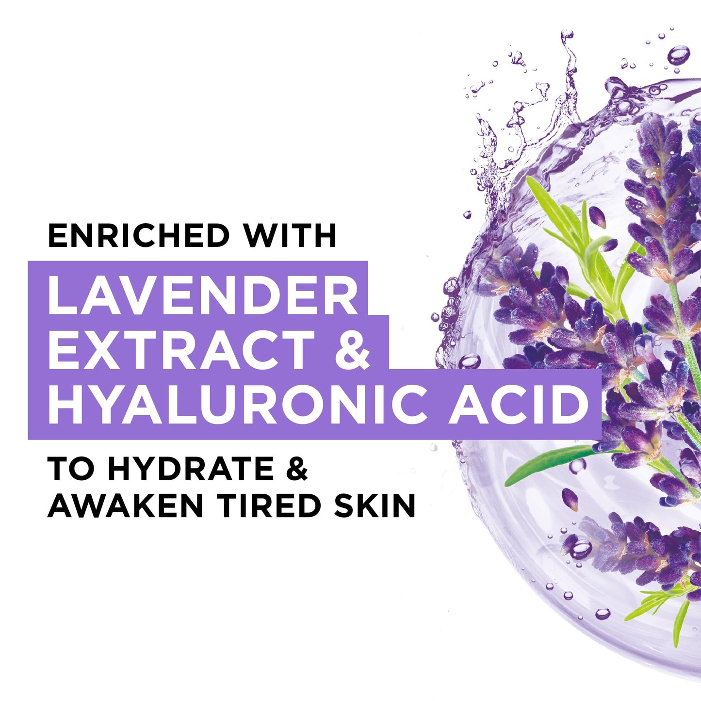 Garnier Moisture Bomb Lavender and Hyaluronic Acid Sheet Mask, Hydrating & Relaxing Face Mask, With Lavender Essential Oil To Revive Fatigued Skin, Biodegradable and Vegan Tissue, 28g