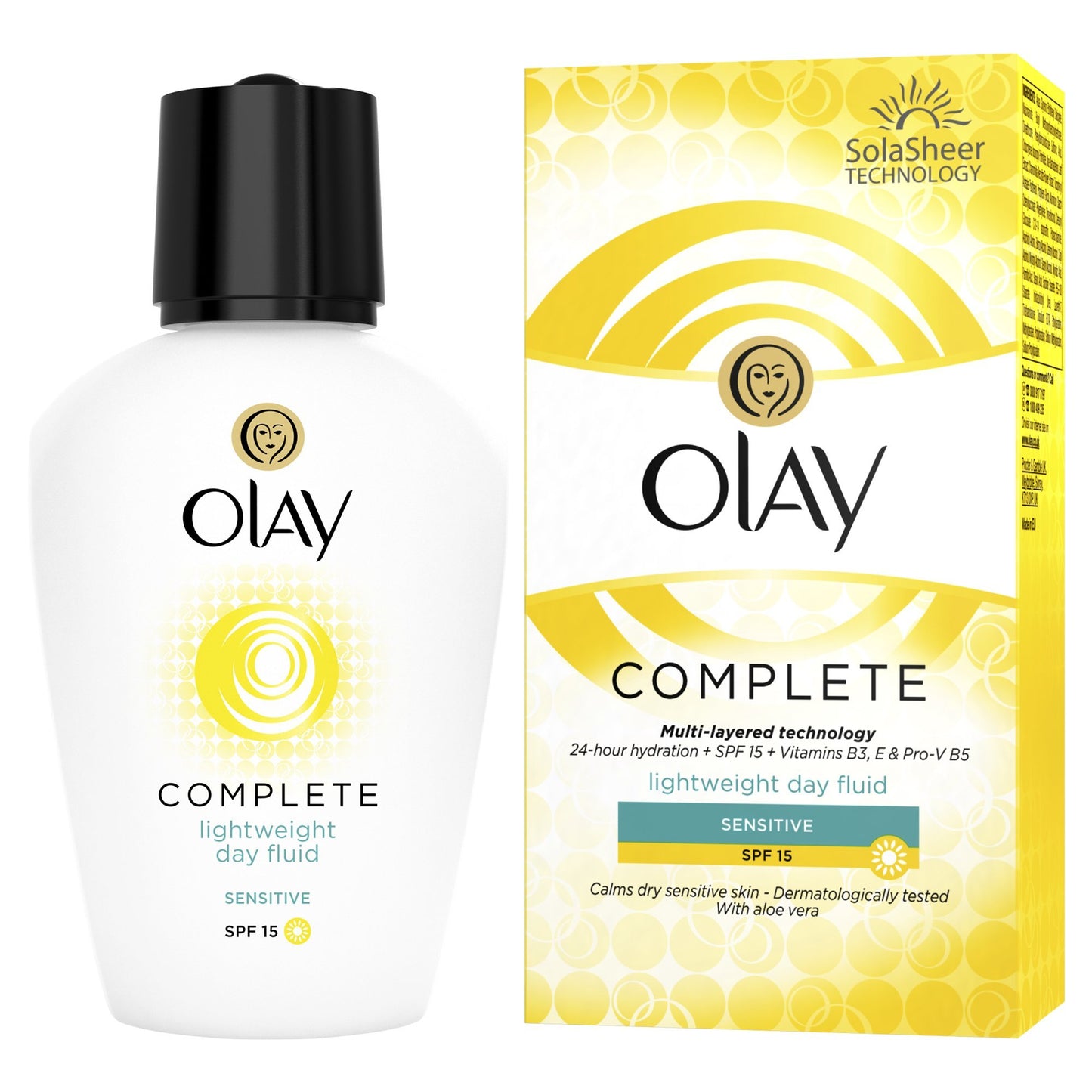 Olay Complete Lightweight Three in One SPF15 Sensitive Moisturiser Day Fluid, 100 ml