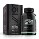 ALPHA01 Organic Psyllium Husk Fibre 600mg - 4 Months Supply - Natural Prebiotic Fibre Supplement from Raw Plantago Ovata Seeds - 120 Vegan Capsules