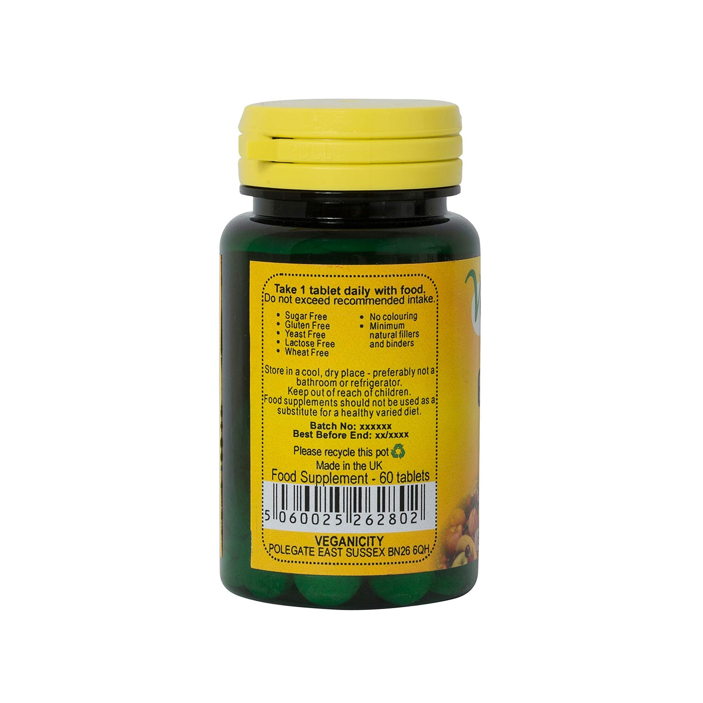 Veganicity Gotu Kola 600mg : Women's Health Herbal Supplement - 60 Tablets, in a Planet-Friendly 99% Recycled Pot
