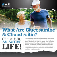 Glucosamine and Chondroitin High Strength Complex - 180 Capsules - with Turmeric, Ginger, Rosehip, Vitamin C & D - Joint Care Supplements for Women & Men - Made in The UK - Nu U Nutrition