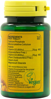 Veganicity Vitamin D 1600 Complex (40µg) : General Well-Being and Joint Health Supplement - 90 Tablets, in a Planet-Friendly 99% Recycled Pot