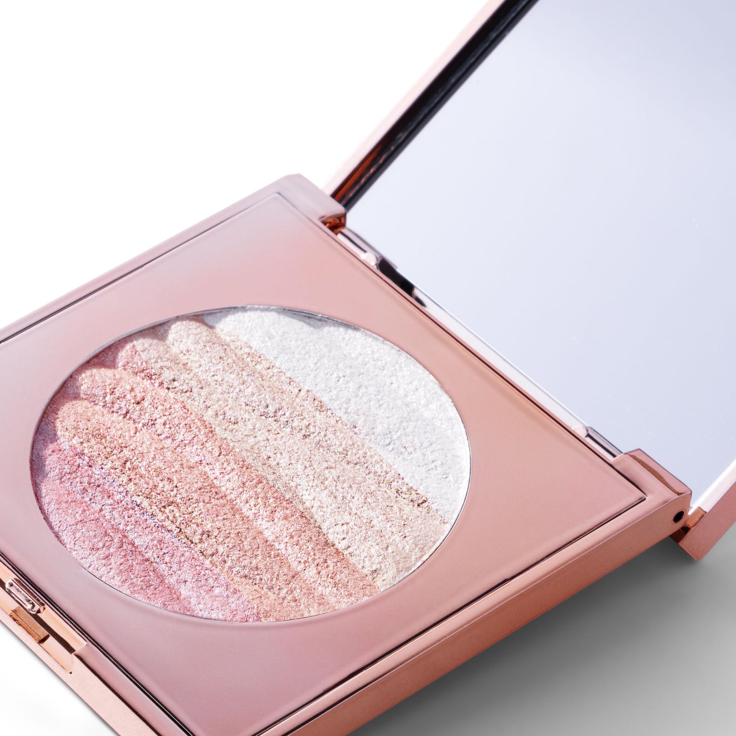 W7 Afterglow Blusher & Highlight Compact - Pink & Gold Glowing Pressed Powder Compact