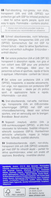 ultrasun Very High SPF 50 Sunscreen Sun Protection Sports Gel, 200 ml