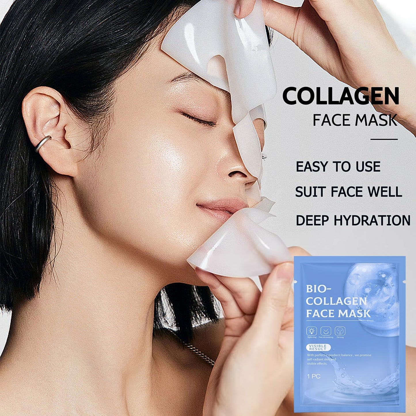 IZBEAUVO 7PCS Bio Collagen Face Mask, Biodance Collagen Mask Overnight, Biodance Bio-Collagen Real Deep Mask, Collagen Face Mask For Hydrate, Brighten, Shrink Pores (7)