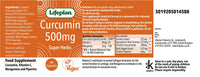 Lifeplan Super Herbs Curcumin 500mg (60 Capsules) — with Vitamin C and Manganese and Piperine — 60-Day Supply
