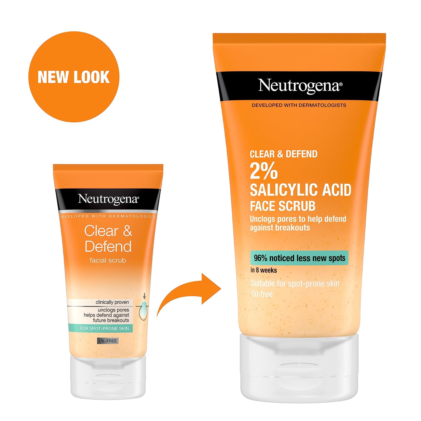 NEUTROGENA® Clear & Defend 2% Salicylic Acid Face Scrub 150ml