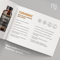 Newgate Labs Turmeric with Black Pepper and Ginger 180 High Strength Tablets - Overall Wellness Support - Premium Nutritional Supplement - GMO Free - Halal - Made in The UK