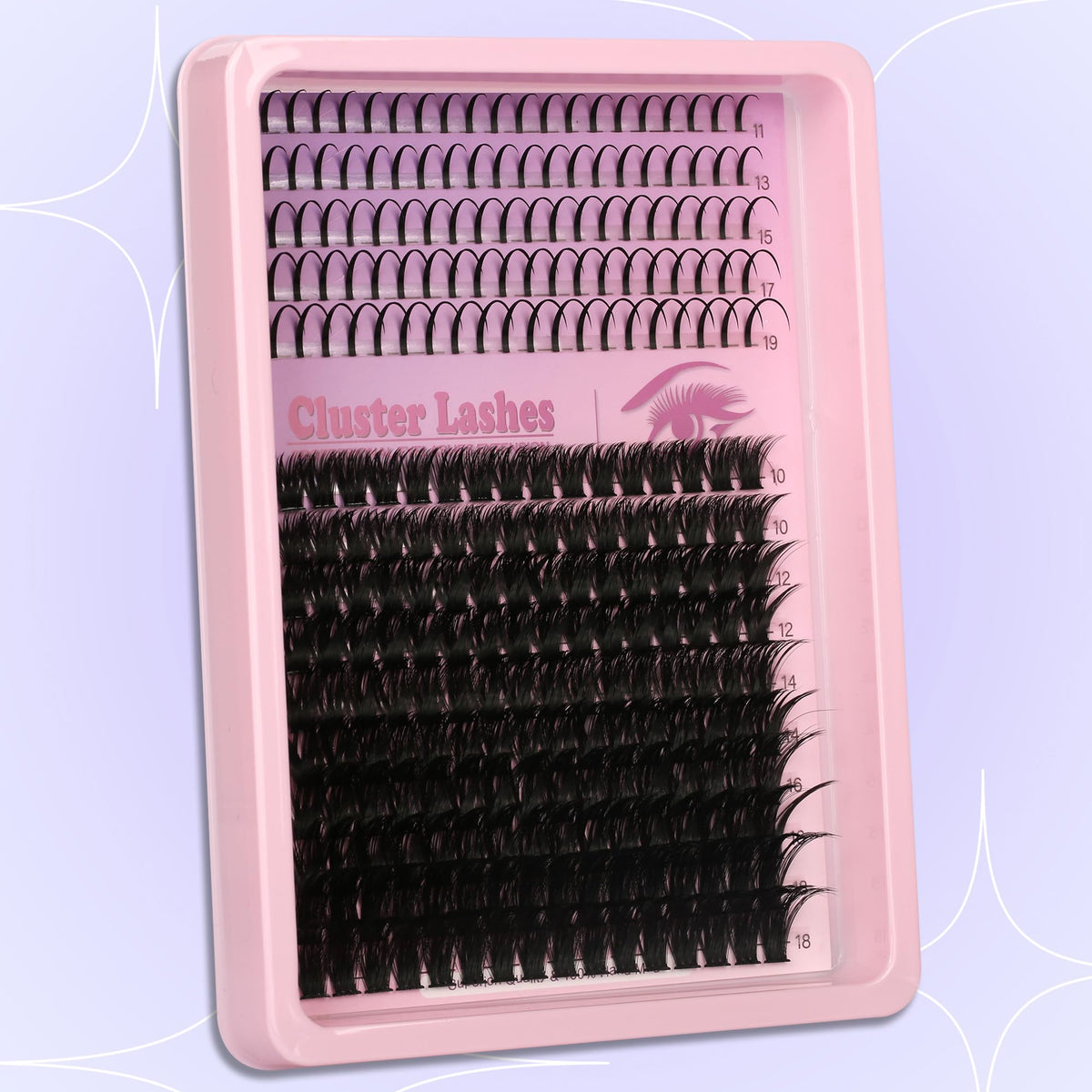 Himirell Lash Clusters 100D Lash Spikes Eyelash Clusters Volume 260pac Long 10-19mm Individual Lashes DIY Spiky Lash Extension Mega Cluster Eyelash Extensions Mink Strips Lashes Thick