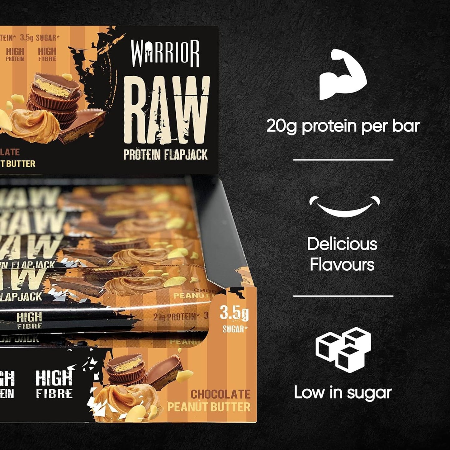 Warrior RAW Bars Choc PB 12 x 75g