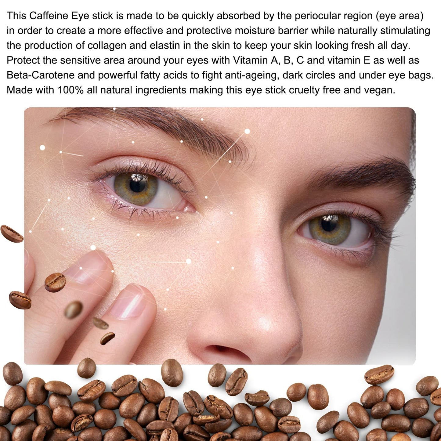 Generic Retinol Eye Stick, Eye Cream For Dark Circles And Eye Puffiness, Hydrates, Firms, Brightens, Fine Lines, For All Skin Types 3G (Caffeine)