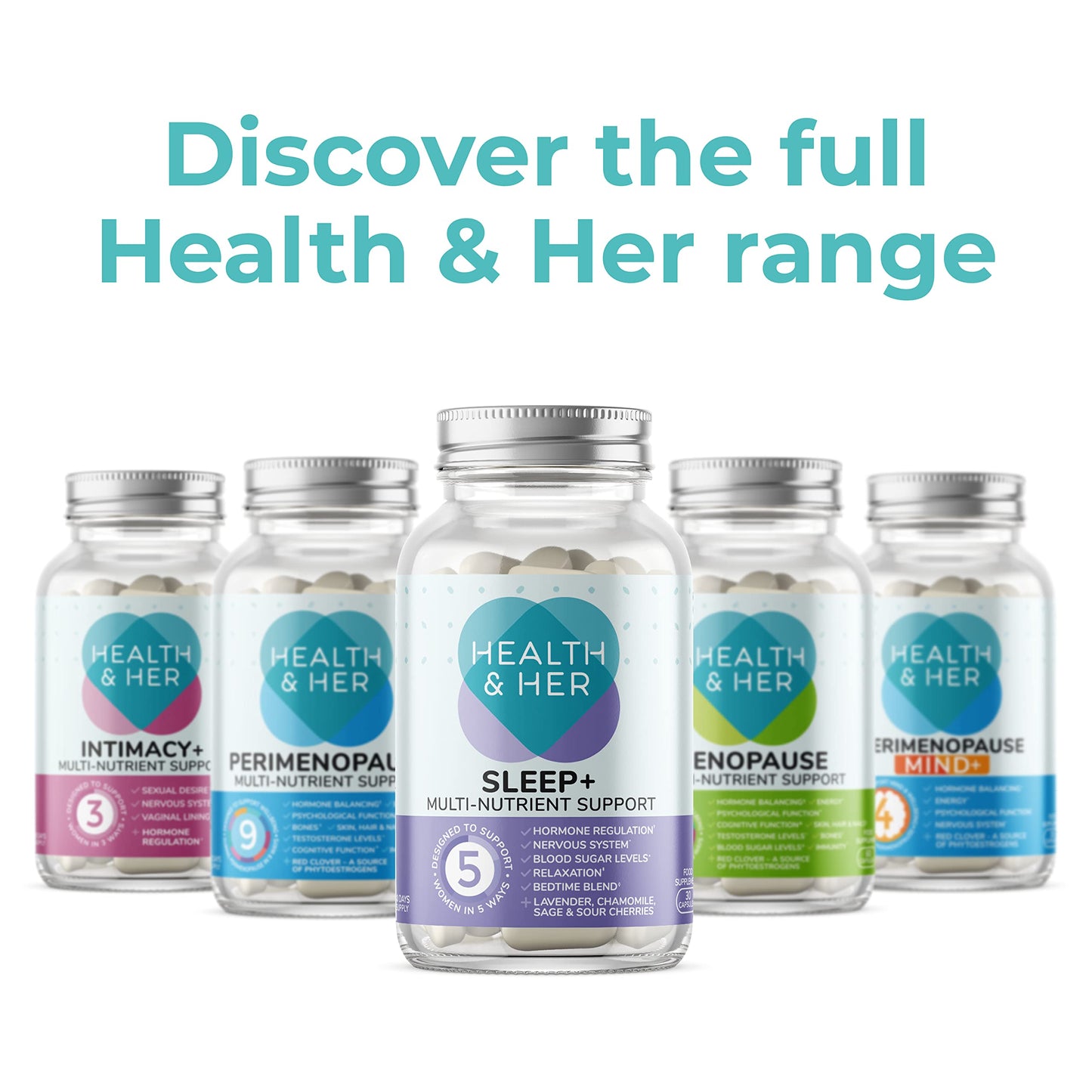 Health & Her Natural Sleep+ Supplement - Designed to Support a Relaxing and restful Sleep – Contains Natural Ingredients Including Vitamins B6 and Magnesium - 60 Tablets - 2 Month Supply……