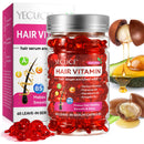 ZyranovaE Hair Vitamin Serum Oil Capsule,Hair Treatment Serum with Vitamins A C E Pro B5 and Argan Macadamia Avocado Oils,No Rinse,and Safe for All Hair,For Men & Women(60PC)