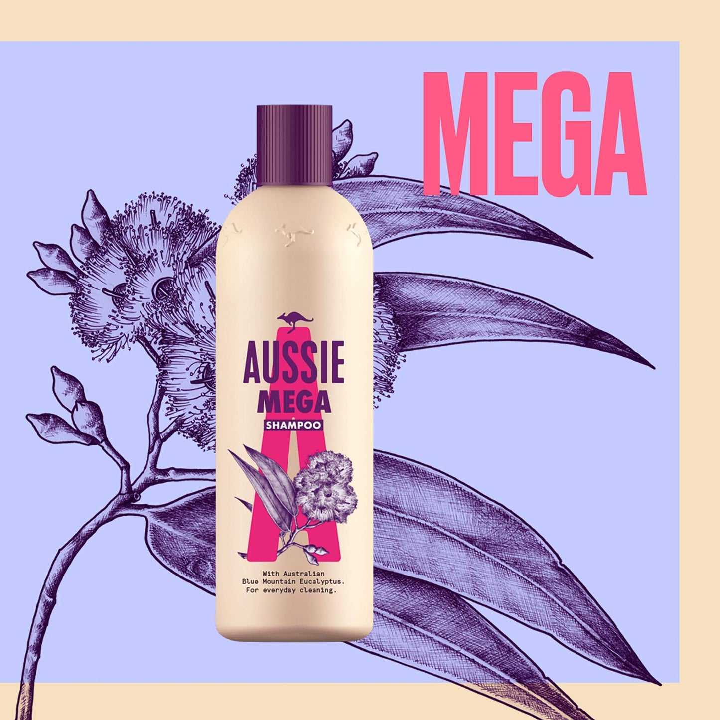 Procter & Gamble Aussie Mega Shampoo, 300 ml (Pack of 1)