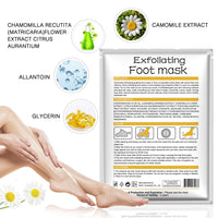 CCKULOOB Foot Peel Mask, Exfoliating Foot Mask for Soft Baby Feet Repair Heels & Removes Dry Dead Skin Feet Peeling Socks Foot Treatment for Hard Skin, 3 Pairs