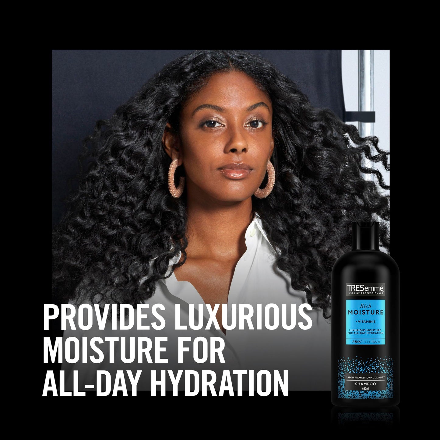 TRESemmé Rich Moisture luxurious moisture Shampoo for damaged hair 1x680 ml & TRESemmé Keratin Smooth Shampoo hair care product with hydrolysed keratin for 72h frizz control & shine 1x680 ml 2 piece