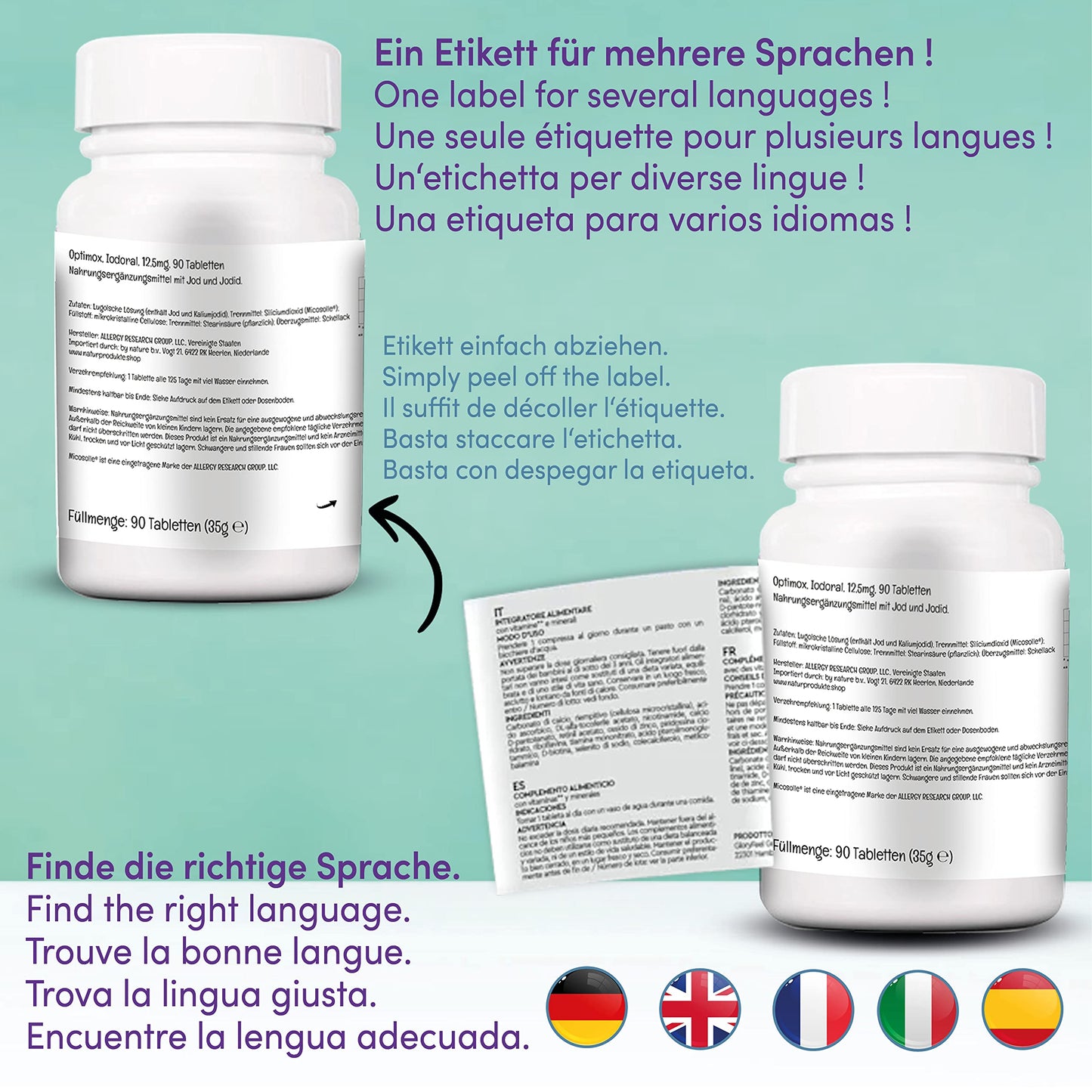 Optimox, ATP Cofactors, with Riboflavin (B2) and Niacin (B3), High Strength, 90 Vegan Tablets, Laboratory Tested, Vegetarian, Gluten-Free, Soy-Free, Non-GMO
