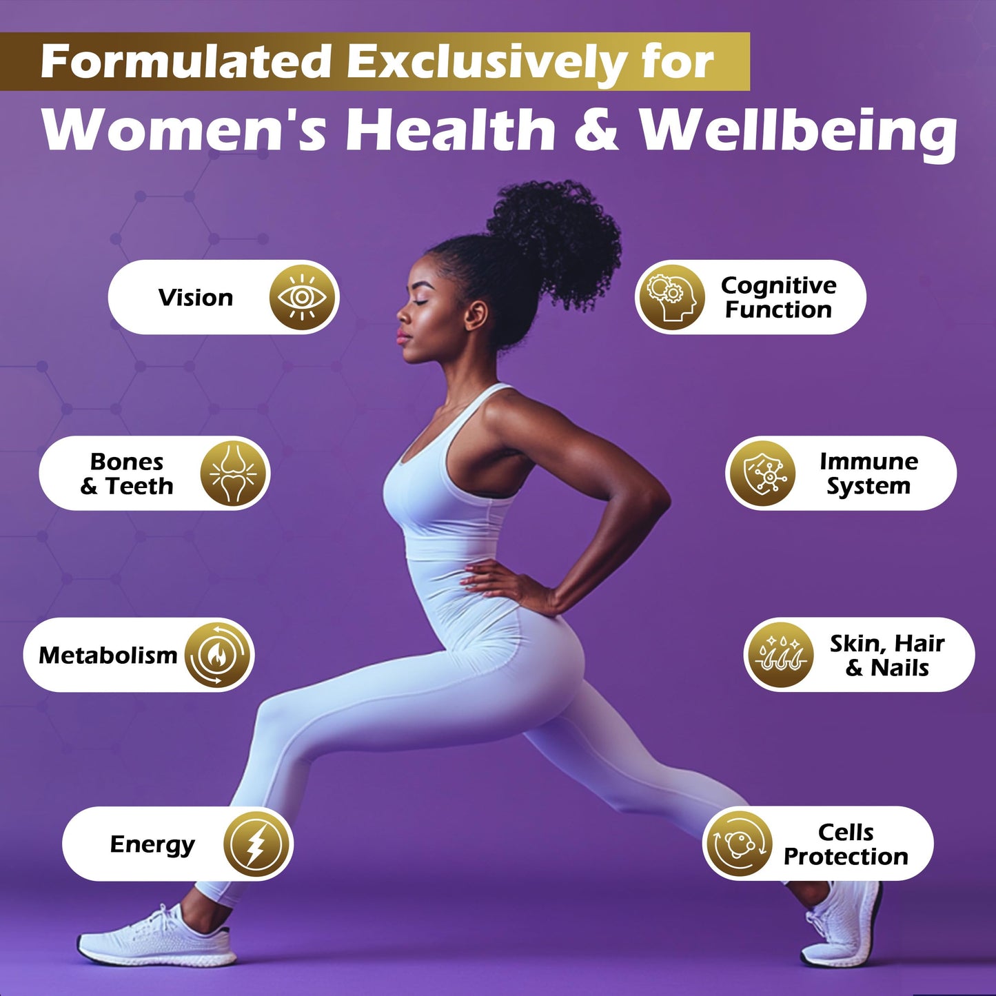 VitaGenerics VITAGENERICS FitWoman Multivitamin & Minerals Plus Omega 3, 30 Tablets Plus 30 Capsules, with Zinc, Iron & B Vitamins, Made in UK