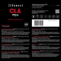 CLA 3000mg (3 softgels), 100% Natural Safflower Oil, 200 Softgels | Gluten Free, Non-GMO | Zenement