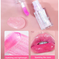 MEITREND Colour Changing Lip Oil,Hydrating Lip Gloss Magic Colour Changing Lip Oil,Moisturizing Plumping Lip Gloss Lip Oil Tint For Women Girls Pink Lips